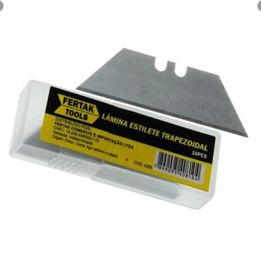 Imagem de Lâmina Estilete Trapezoidal 10un - Fertak 4209