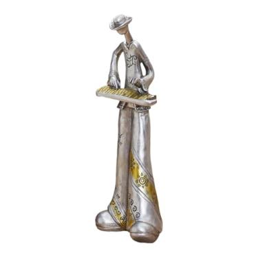 Imagem de Fenteer Estatueta de músico de arte, escultura musical, decoração para casa, estante, mesa, peça central, armário de escritório, loja, artesanato, decoração, Style a