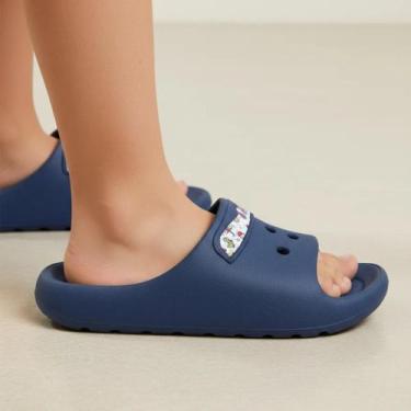 Imagem de Chinelo Slide Nuvem Infantil Papete Tendencia Personagem Desenho Fofo 