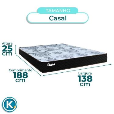 Imagem de Cama Box Bege Casal + Colchão Molas Ensacadas Life Gold Paropas
