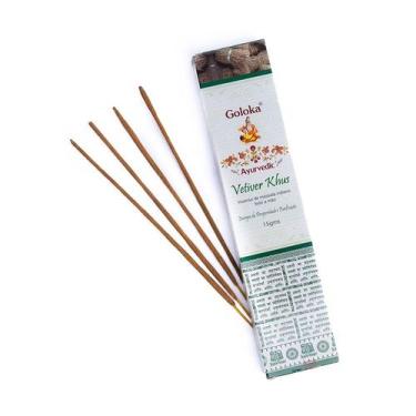 Imagem de Incenso Indiano Goloka Massala Vetiver Khus 15g
