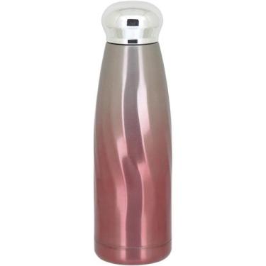Imagem de TRENTON GARRAFA TÉRMICA 22x6x6cm 380ml INOX ROSA PAREDE DUPLA - NH