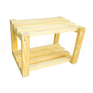 Imagem de Sapateira de Madeira Maciça para 4 Calçados - 45x30x30 cm - PALLET SP,