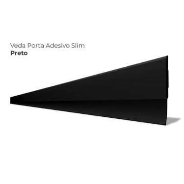 Imagem de Veda Porta Adesivo Rodo Silicone Protetor De Frestas 150cm Preto Comfort Door Vedação Contra Inseto Poeira Vento