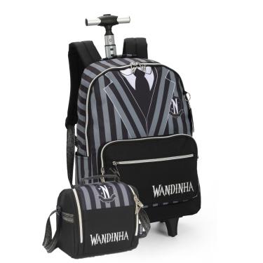 Imagem de Kit Mochila de Rodinha Wandinha Addams by Luxcel Ref.47264
