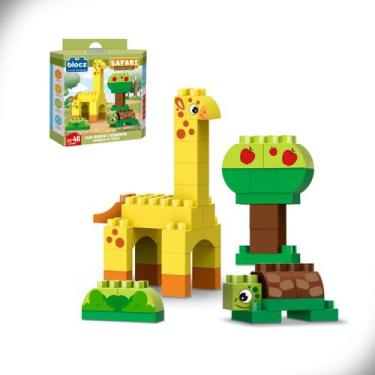 Imagem de Blocos de Montar Safari Adventure Animal Life 40 Peças Blocz
