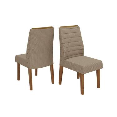 Imagem de Kit 2 Cadeiras De Cozinha Ondina 2 Un Freijo-linho Bege - Dj Móveis