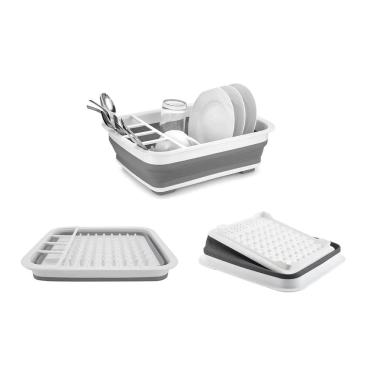 Imagem de Escorredor De Louça Portátil Dobrável Silicone Organizador