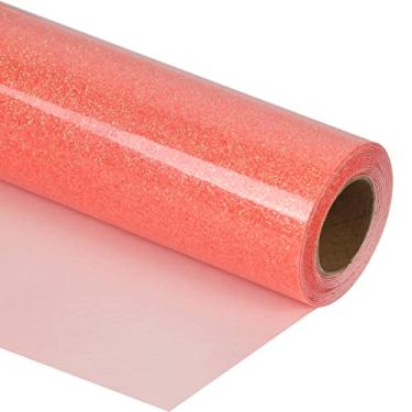 Imagem de guangyintong Rolos De Vinil Htv Com Transferência Térmica Laranja E Glitter Brilhante, 30 Cm X 2,4 M Para Camisetas, Todas As Máquinas Corte, Fácil Cortar Design Faça Você Mesmo