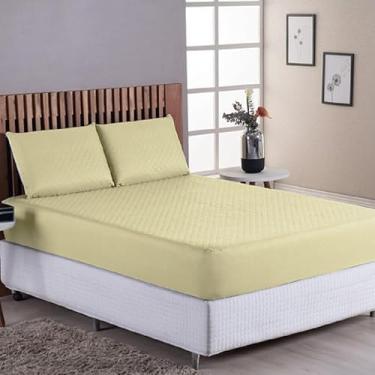 Imagem de Capa Para Colchão Protetor Impermeavel Silencioso Matelado Antibacteriano Antialérgico Varios Tamanhos Casal Padrão Queen King Size Solteiro (Bege, Queen)