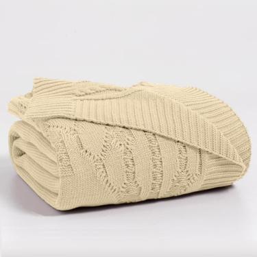 Imagem de Manta Peseira para Cama Queen Tricot Realeza Elegante (Dunas)