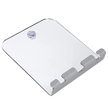 Imagem de Zhjvihx Espelho de Chuveiro Anti-nevoeiro, Espelho de Banheiro Quadrado de Chuveiro Suporte de Lâmina Inquebrável Com Gancho de Navalha para Casa para Sala de Estar