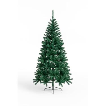 Imagem de Árvore de Natal Pinheiro Verde, 1,80m de Altura, 720 Galhos, Base de Ferro Retrátil, PVC, Decoração Natalina para Casa e Escritório