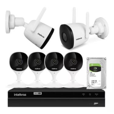 Imagem de Kit 6 Câmeras Wifi Interna E Externa C/ Nvd 8 Canais Hd 1tb - INTELBRA