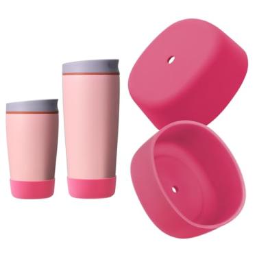 Imagem de KGULQ 2 peças de bota de silicone para Owala SmoothSip Slider, manga antiderrapante para caneca de café de viagem (Sugar High)