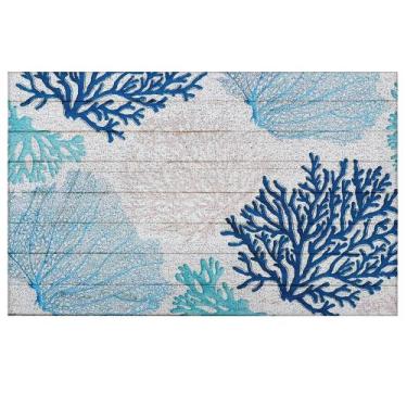 Imagem de Tapete LUVADIAN Blue Beach Door Mat 43x76 cm ao ar livre