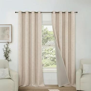 Imagem de Cortina Blackout Tecido de Linho Quarto Sala Escritório Vedação 100% 300x220cm