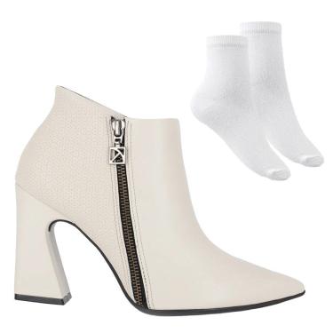 Imagem de Kit Bota Piccadilly Silvana Cano Curto Feminina + Meia
