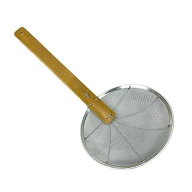 Imagem de Ioensy Concha escumadeira, colheres de malha, utensílio de cozinha, escumadeira de aço inoxidável com furos, peneira de arame, 24cm