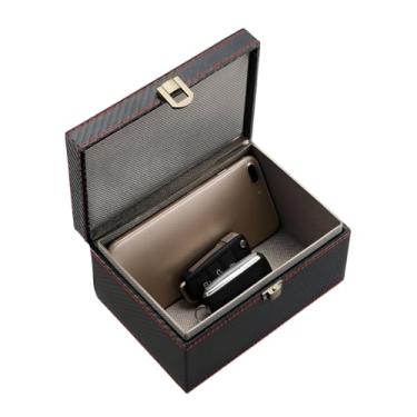 Imagem de MTRPS Faraday Caixa para chaves de carro, protetor de chave de fibra de carbono, caixa de bloqueio de sinal RFID, bloqueador de sinal de gaiola de proteção anti-roubo para telefones sem chave