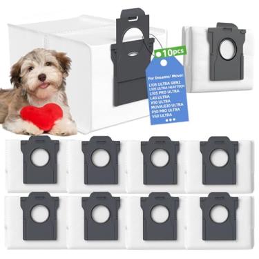Imagem de 10 sacos de aspirador de pó para aspirador de pó Mova P10 Pro Ultra/Dreame L40 Ultra/L10s Ultra Gen 2/X40 Ultra/X50 Ultra/E30 Ultra/P50 Pro Ultra Robot Vacuum, 3,2 L, acessórios de substituição para