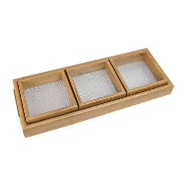 Imagem de Jogo De Petisqueiras De Acrílico E Ps Com 4 Peças 39,5Cm