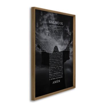 Imagem de Quadro Decorativo Religioso Bíblia Salmo 91 1 Tela 80x120cm para Sala Quarto Hall