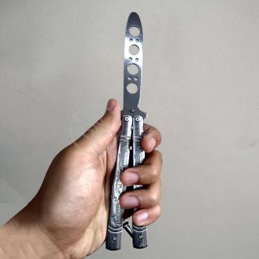 Imagem de Knife Silver Butterfly Prata Borboleta Dobrável De Aço