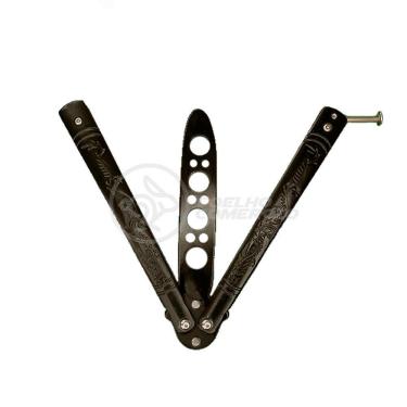Imagem de Knife Black Butterfly Preta Borboleta Dobrável De Aço