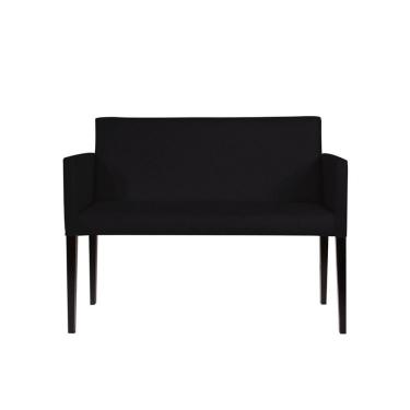 Imagem de Namoradeira Decorativa Nina Estilo Retrô Em Tecido Suede - Preto - Cor: Preto