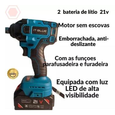 Imagem de Chave De Impacto Bateria 38V Brushless Profissional Nakasaki