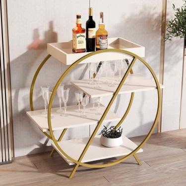 Imagem de Adega Com 4 Prateleira Encantado Pérola Dourado