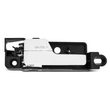Imagem de Kit de reposição para alça de porta interna de alavanca cromada com base preta direita do passageiro traseiro para 06-12 Ford Fusion 06-11 Mercury Milão 06 Lincoln Zephyr 07-12 MKZ