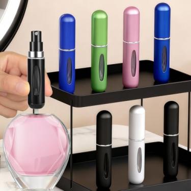 Imagem de 8 peças de atomizador de perfume de viagem, recarregável, mini frascos de spray vazios, pequenos, atividades ao ar livre e negócios, 5 ml