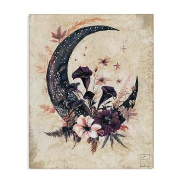 Imagem de Stupell Industries Lua vintage e arte de parede em tela floral, design por Sara Culpepper, 76 x 61 cm