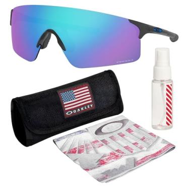 Imagem de OAKLEY Óculos de sol EVZERO BLADES OO9454 em forma de escudo com kit oficial de óculos, Armação de aço | Lente de safira Prizm