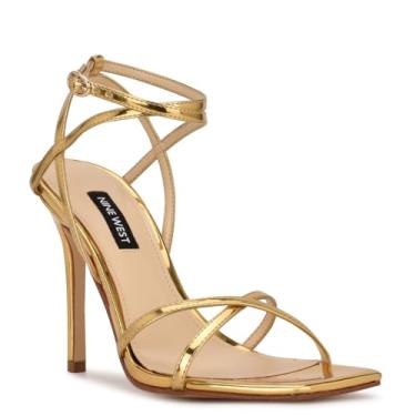 Imagem de NINE WEST Sandálias de Salto Femininas, Bronze, 9.5