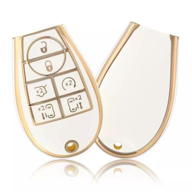 Imagem de Capa de chave para Dodge Caravan para Jeep Grand Cherokee para Chrysler Grand Voyager 300 C TPU protetor de chave de carro