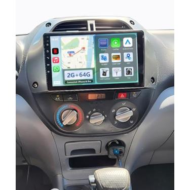 Imagem de Rádio 2G + 64G para Toyota RAV4 2001 2002 2003 2004 2005 2006 compatível com Plug & Play sem fio CarPlay Android Auto 5G WiFi Navegação GPS 5.0Bluetooth FM SWC com câmera de backup gratuita
