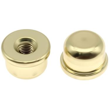 Imagem de Tampas de abajur 1/4-27, FDXGYH 2 peças tampas de abajur sólido para abajur Harpa (ouro)