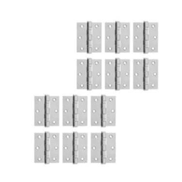 Imagem de Kits Dobradiças Aço Inoxidável com Parafusos Reforçadas Porta Madeira 3UN 6UN 9UN 12UN (12 UNIDADES)