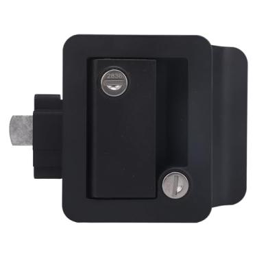 Imagem de Acouto Fechadura de Porta de RV Com Trava de Remo Trava de Maçaneta de Trailer de Campista, de Fechadura de Porta de Entrada Fechada Preta para Transportadores de Carga, Reboques