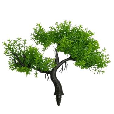 Imagem de Árvore de Bonsai Artificial - Planta Artificial Decorativa para Arranjos de Plástico, Decoração de Mesa Enfeite(VERDE)