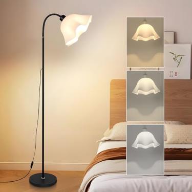 Imagem de Abacafly Luminaria de Chao para Sala, 220V Abajur de Chao para Sala, Abajour de Chaos com Design Floral, Abajur Salas Decorativo, Abajur de Pe Compacto, Luminaria de Piso Moderna