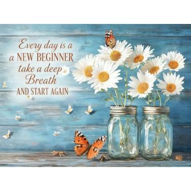 Imagem de Kits de ponto cruz com estampa de margarida – Kits inspiradores de ponto cruz com contagem de flores para iniciantes e adultos, padrões de ponto de cruz, dimensões, artesanato e artesanato