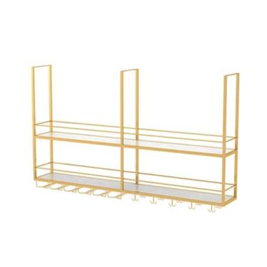 Imagem de Prateleiras de vinho penduradas em casa, prateleira de teto de bar moderna, suporte de vinho flutuante de restaurante comercial, prateleira de armazenamento de exibição de garrafas de vinho, rack de