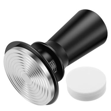 Imagem de Tamper de café expresso 51 mm, base de aço inoxidável, cabo de madeira e papel de filtro 200, protetor de pó removível, máquina de lavar louça, para pessoas que amam café e buscam uma experiência de