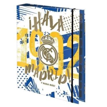Imagem de Fichário Caderno Universitário Real Madrid 48 Folhas Caderno Divisória Argolado Dac-Unissex
