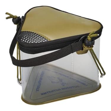 Imagem de Balde de isca, recipiente de isca dobrável com orifício de aeração | Organização transparente portátil para pescador profissional