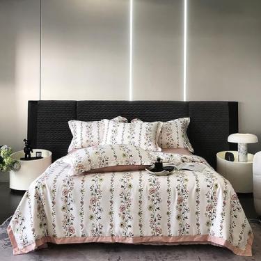 Imagem de Cobertor de luxo de verão, mantas de cama de verão, edredom leve, edredom de algodão, colcha de verão, colcha fina gelada, estampa floral, para todas as estações, 020,200 × 230 cm